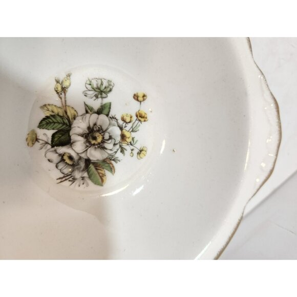 Vintage Royal Tudor 22KT Gold Trim Linda Pattern Bowls Set Of 5 Floral - Picture 10 of 12